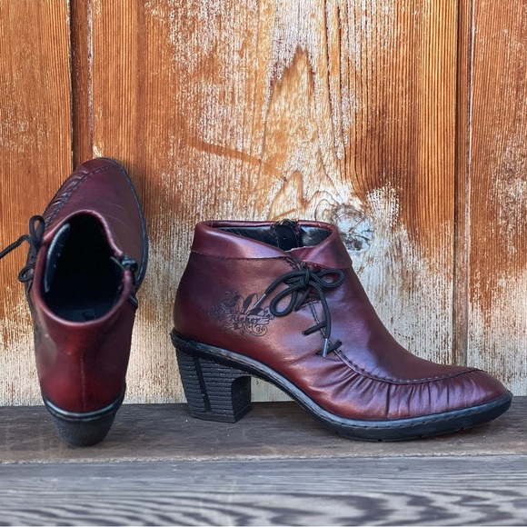 REIKER bordeux wine Victorian style booties |36 - Picture 4 of 14